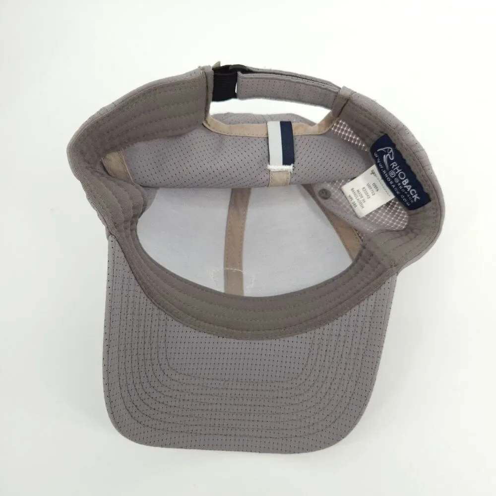 Rhoback Performance Golf Hat Gray Dog Logo Adjustable Cap
